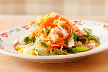 vegetable salad with croutons