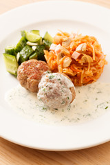meatballs with cabbage