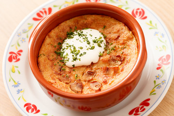 roasted potatoes in the pot
