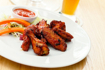 buffalo chicken wings with beer