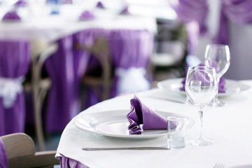 tables set for meal