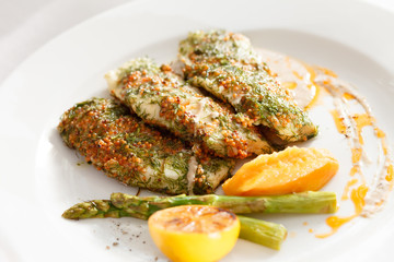 roasted fish with pumpkin