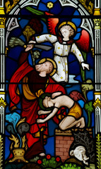 Fototapeta premium Abraham offers his son Isaac