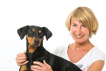 Frau mit Hund