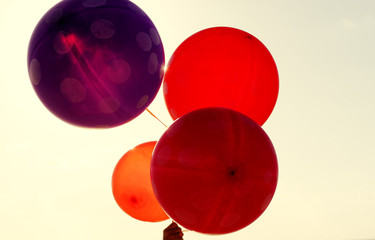close up of balloons