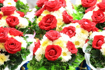 Close Up of Roses Bouquet, Natural Flower of Love.