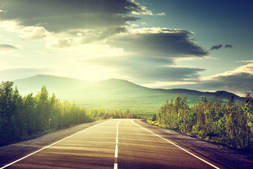 Fototapeta premium road in mountains