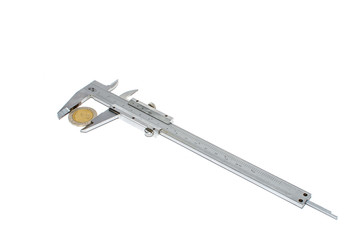 vernier caliper measures the coins