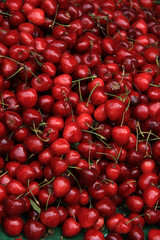 Cherries at a market