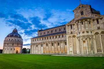 Cathedral in Pisa at night