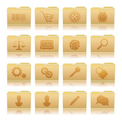 Set of folders with symbols