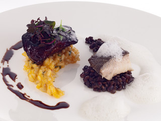 pork jowl with pollock fish