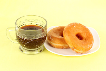 donut and black coffee