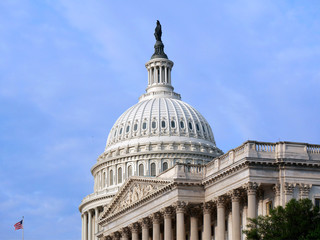 Fototapeta na wymiar Dome of the US Capitol building, Washington