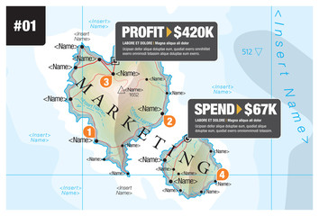 Map Infographic Marketing