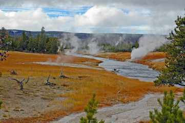 Geothermal area and hot springs, Yellowstone National Park