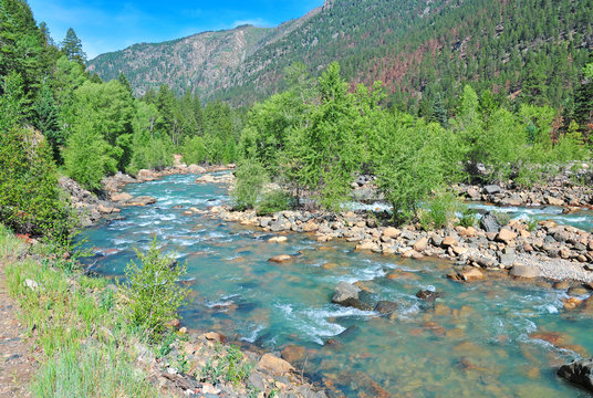 Remote River in the Rocky Mountains, Western USA