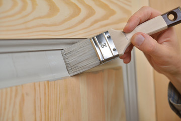 Painting a door