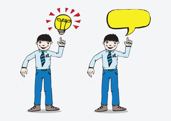 Businessman think idea