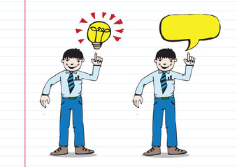 Businessman think idea