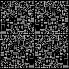 Chess seamless pattern
