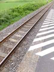 Obraz premium 田舎の鉄道駅