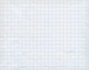 Blue graph paper on white background.
