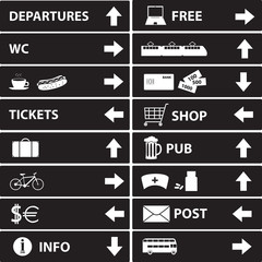 various navigation signs eps10