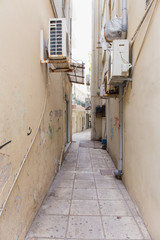 Fototapeta na wymiar Ancient Street, Heraklion, Crete, Greece.