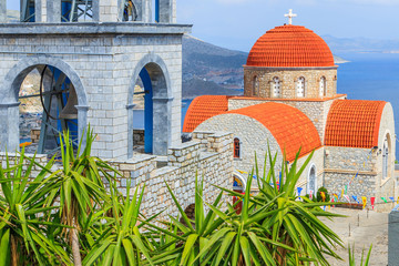 A view of a church on Greek island, Kalymnos, Greece