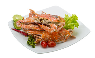 Boiled blue crab