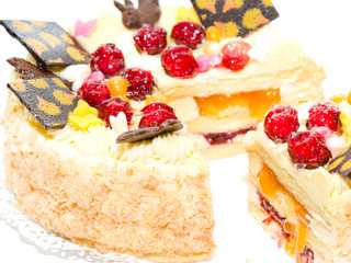 cake isolated on white background