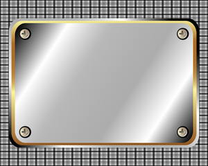 Metal frame with screws