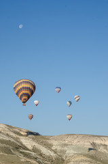 Fototapeta na wymiar カッパドキア、気球からの眺め