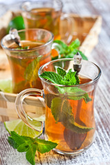 Turlish tea with mint