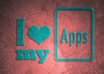 Fototapeta na wymiar Love symbol and icon for application