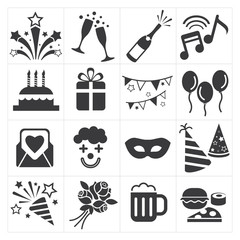 icon party celebrate - obrazy, fototapety, plakaty