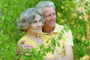 couple in summer park