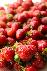 Ripe sweet strawberries close-up