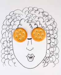 Beautiful still life composition with cookies. Food art