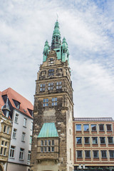 Fototapeta na wymiar Stadthausturm am Prinzipalmarkt Münster Westfalen