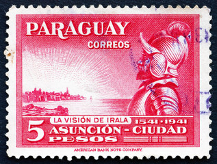 Postage stamp Paraguay 1942 Domingo Martinez de Irala, Spanish