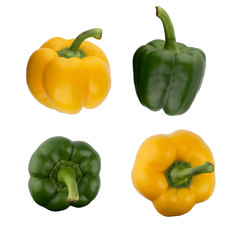 Green and yellow bell peppers