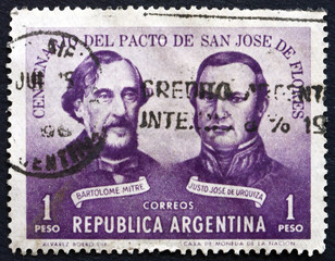Postage stamp Argentina 1959 Treaty of San Jose de Flores