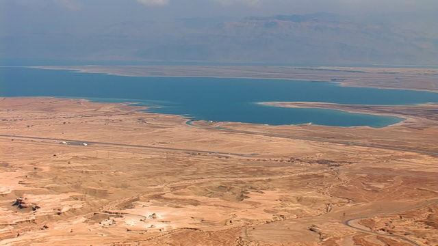 Dead Sea view from the mountain top