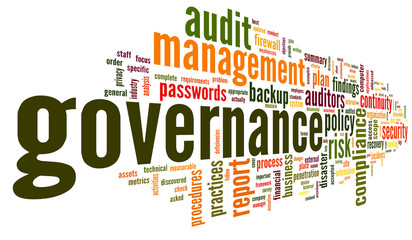 Governance and compliance in word tag cloud - 66250383