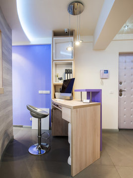 Reception area in dental clinic