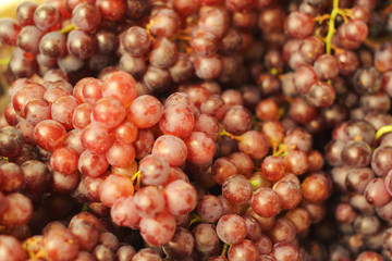 Fresh grapes on the market