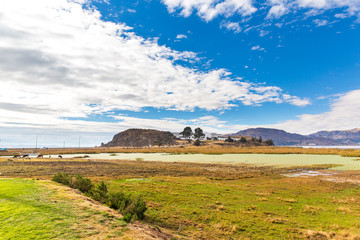 Obraz premium Lake Titicaca,South America, located on border of Peru