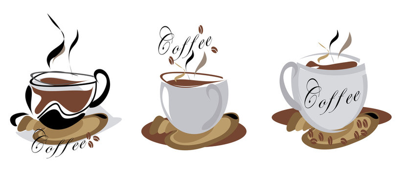 Tree Steamy coffee cup icons
